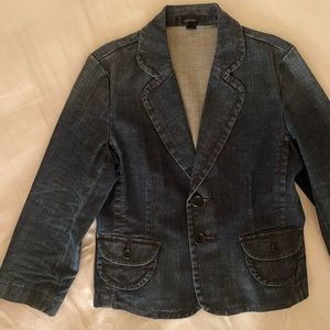 Express tailored denim blazer